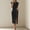 1#Black, variant on Women's Solid-Color Round-Neck Sleeveless Bow Mid-Calf Fashionable Casual Dress for Women, Summer, Suitable for Party, Banquet, Casual, Daily, Birthday, Dating, Dance, Wedding, Work