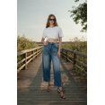 thumbnail image 3 of Banny Jeans Women's High Waisted Regular Fit Jeans, Blue, Size M, 3 of 5