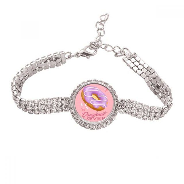 Dona amante Western postre Pulsera de tobillera de cadena de tenis, joyería de diamantes
