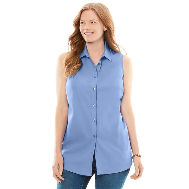 Woman Within - Woman Within Women's Plus Size Perfect Button Down ...