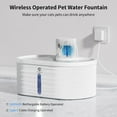 Podazz Cats Water Fountain Automatic, 2.5L/84oz Quiet Small Pets