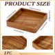 thumbnail image 2 of Bandeja cuadrada de madera de acacia Plato cuadrado de madera para servir, 2 of 9