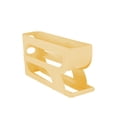 thumbnail image 1 of Organizador de huevos con ruedas, almacenamiento en nevera con bandeja extraíble, huevos automáticos para encimera de cocina (3 niveles), 1 of 3
