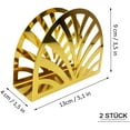 thumbnail image 2 of (Or) 2 Pcs Porte-Serviettes en Papier, Forme Ronde en Acier Inoxydable, pour Comptoirs de Cuisine, Tables à Manger, 2 of 5