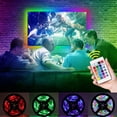 thumbnail image 2 of Tira de luces LED RGB con control remoto de 24 teclas 16 colores Luces LED flexibles Retroiluminación de TV a prueba de agua, 2 of 8