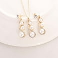 thumbnail image 6 of Eoperou Luxurious Jewelry Set Romantic Dangle Earrings Necklace Simulated Pearls Fashion Charm Wedding Bridal Bridesmaid Rhinestone Pendant Jewelry, 6 of 7
