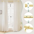 thumbnail image 5 of OLV 1" Heavy Duty Adjustable Gold Curtain Rods for Windows,Modern Decorative Drapery Rod 36-120" with Classic Finial, 5 of 7