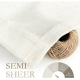 thumbnail image 5 of DriftAway Pinch Pleat Linen Textured Semi Sheer Solid Farmhouse and Modern Rustic Linen Curtains 2 Panels 50 inches Wide by 108 Inches Long Drapes for Living Room Bedroom Light Linen, 5 of 9