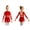 Red, variant on Girls Sequin Tassel Latin Ballet Dance Leotard Dress Long Sleeve Gymnastic Jazz Chacha Belly Dancewear Red 10