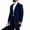 Blue, variant on Men's Lapel Trench Coat Button Front Overcoat,Notched Collar Fleece Warm Outerwear Oversized Windproof Daily Casual Business Wear,Mid Lengthen,Black,3XL