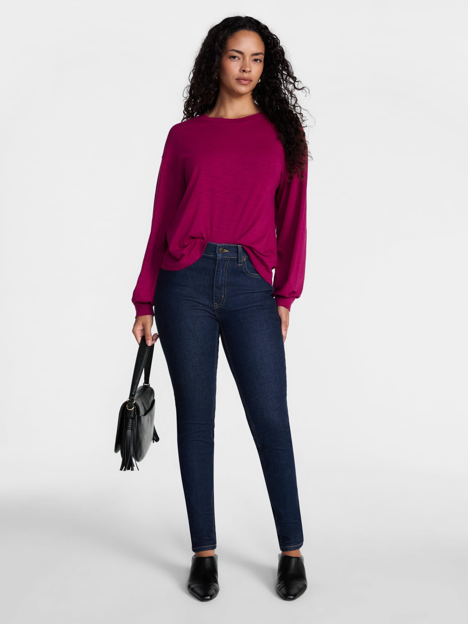 Scenario Women's High Rise Skinny Jeans, 27", 29", 31" Inseams, Sizes 0-20