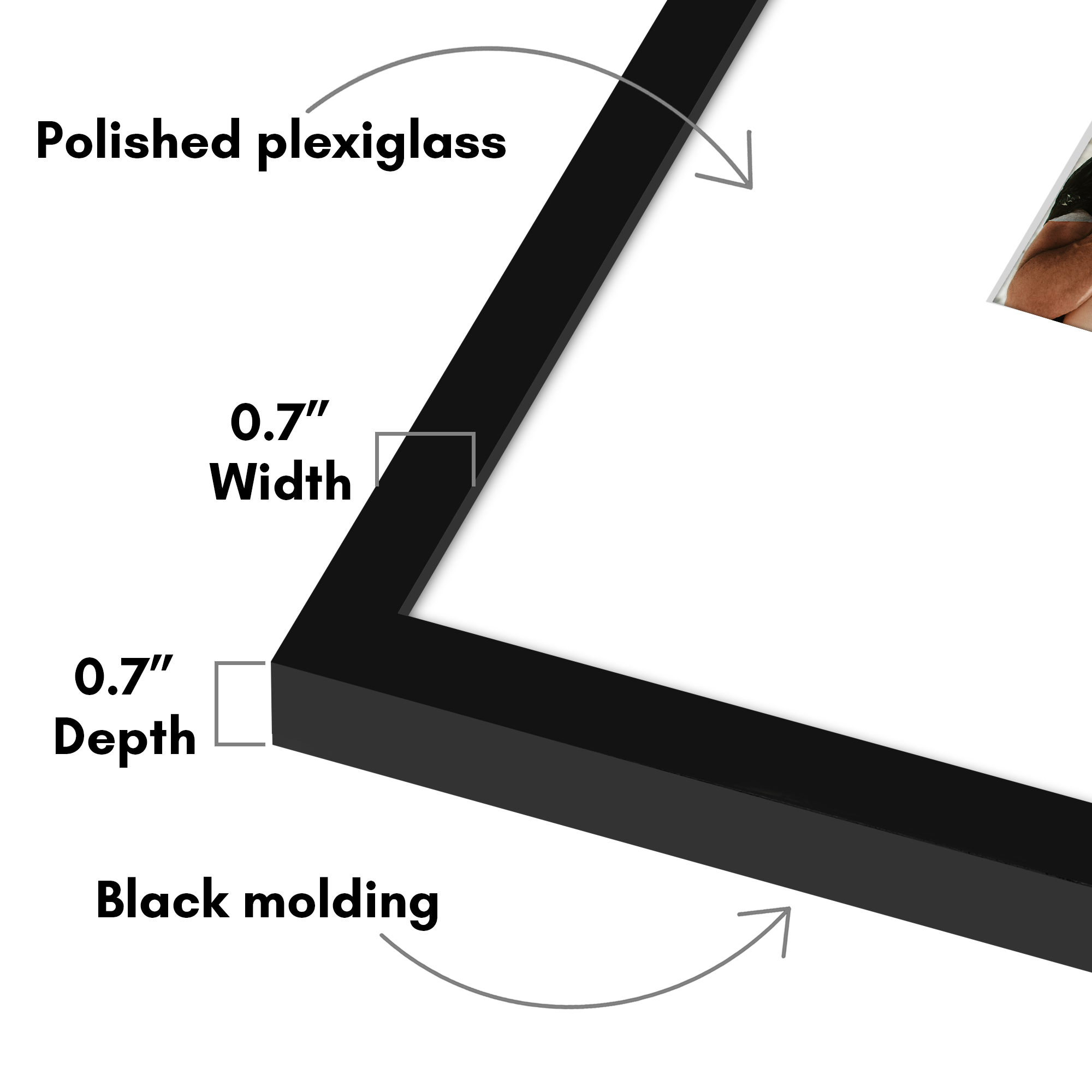 Americanflat Set of 4 Picture Frames - Gallery Wall Frame 2 with 16x20 with 6x8 Mats 2 with 16x16 with 5x7 Mats - Black