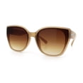 thumbnail image 4 of Womens Collasible Folding Oversized Cat Eye Plastic Sunglasses Beige - Brown, 4 of 8