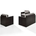 thumbnail image 4 of Afuera Living Transitional 3 Piece Wicker Patio Sofa Set in Brown and Gray, 4 of 6