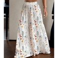 thumbnail image 3 of RDKTPXZ Women's Floral Palazzo Wide Leg Pants Elastic Waist, 1 Pack （S-XXL）, 3 of 5