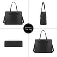 thumbnail image 5 of Laptop Bag for Women 15.6 Inch Laptop Tote Bag Leather Classy Computer Briefcase for Work Waterproof Handbag Professional Shoulder Bag Women Business Office Bag Large Capacity Black, 5 of 6