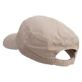 thumbnail image 3 of Barber Man Embroidered Garment Washed Adjustable Army Cap - Khaki OSFM, 3 of 5