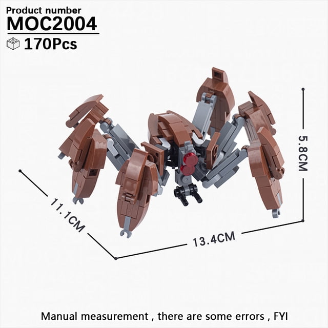 MOOXI Most Complete Space Wars Droid Spider Bot Sentry Adult Building Block Set MOC Brick Model Kit DIY Diorama Toy For Boy Gift,MOC2004