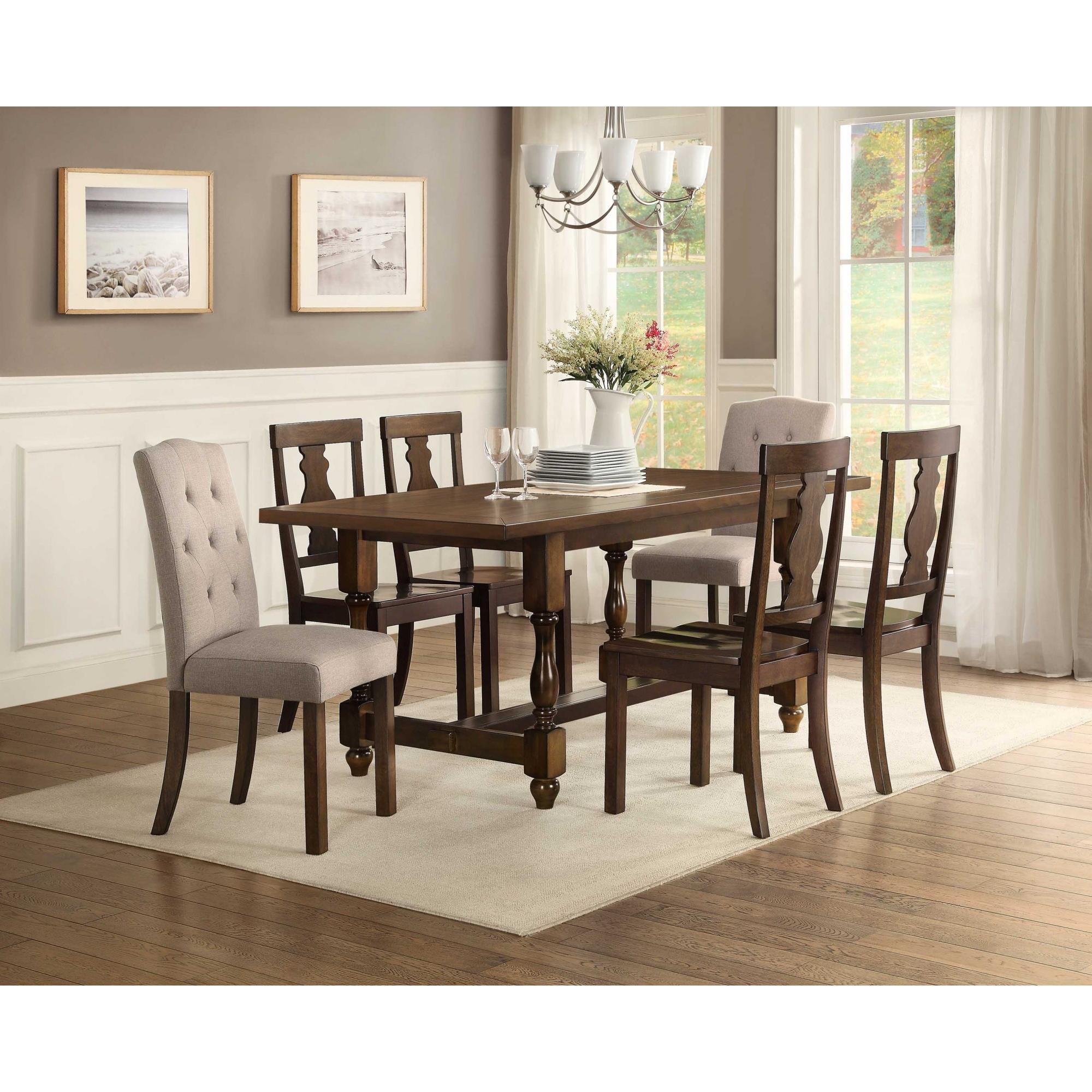 Better Homes And Gardens Providence Dining Table Brown Walmart Com Walmart Com