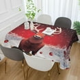 thumbnail image 5 of GZHJMY Christmas Deer Square Tablecloth, Waterproof Stain Wrinkle Resistant Washable Polyester Table Cover for Picnic Dinner Holiday Kitchen Party Decor, 54 x 54 in Home Decor, 5 of 7