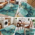 thumbnail image 5 of Area Rug for Living Room, Turquoise Marble Non-Slip Indoor Large Carpet for Bedroom/Dining Room, Modern Abstract Art Aesthetics Ink Painting Washable Rectangle Floor Runner Rugs - 4 x 6 Ft, 5 of 8