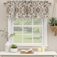 thumbnail image 4 of Vintage Floral Valances for Window 2 Pack, Traditional Ethnic Flowers Vine Leaf Window Valance Curtains for Kitchen, Rod Pocket Short Curtains for Bathroom Bedroom Decor, 42" x 12", 4 of 9
