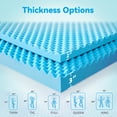 thumbnail image 5 of BDEUS 3 inch Gel Cooling Memory Foam Mattress Topper, Memory Foam Egg Crate Mattress Topper, CertiPUR-US Certified, Twin Size, 5 of 13