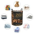 thumbnail image 4 of Fuzoiu HAPPY NEW YEAR 2024 Print Circular Hamper,Laundry Basket with Handle,Collapsible Laundry,Dirty Clothes Storage Basket,for Bedroom Bathroom Dorm Living Room-Small, 4 of 6