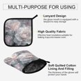thumbnail image 4 of Wobogo Brilliant Rose Oven Mitts and Pot Holders 2pcs Set Kitchen Oven Glove High Heat Resistant 200 Degree Surface for Cooking, 4 of 5
