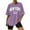 Purple, variant on SHITINN Women's Printed Round Neck Drop Shoulder T Shirt Top Womens Tops Short Sleeve Women's Clothing Womens Blouses Casual