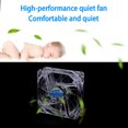 thumbnail image 3 of OUTAD 80mm CPU Fans Heat Dissipation Easy Installed Computer Case Cooling Quiet Colorful LED Transparent PC Cooler Fan, 3 of 7