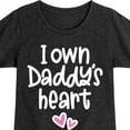 thumbnail image 3 of Instant Message - I Own Daddy's Heart - Toddler & Youth Girls Short Sleeve Graphic T-Shirt, 3 of 6