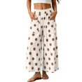 thumbnail image 3 of KHONTS Women's Polka Dot Wide Leg Pants Elastic High Waist Pants Patterned Palazzo Casual Pants with Big Pocket, 3 of 6