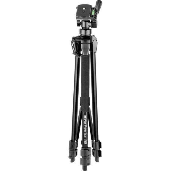 Sunpak 5800DLX 58" Tripod for Cameras Smartphones and GoPro - Black