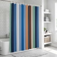 thumbnail image 6 of Colorful Striped Shower Curtain, Waterproof Shower Curtains for Bathroom, Modern Stripes Art Farmhouse Washable Fabric Bathtub Curtain Set Bath Decor with 12 Hooks Standard 72"x72", 6 of 8