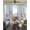 thumbnail image 4 of Spring Flower Blackout Curtains for Bedroom Living Room, Idyllic Purple Lavender 96 In Long Thermal Insulated Room Darkening Drapes Grommet Window Treatments, 52 x 96 In, 4 of 9