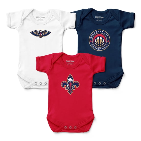Infant Chad & Jake New Orleans Pelicans Three-Pack Bodysuit Set