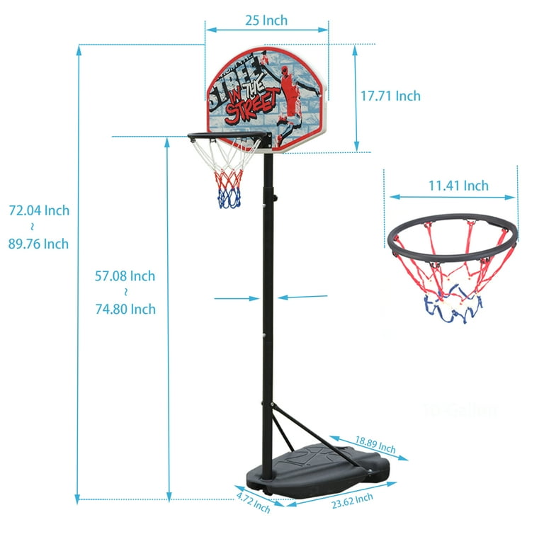Yaheetech 32 Youth Portable Basketball Hoop System 79, 42 OFF