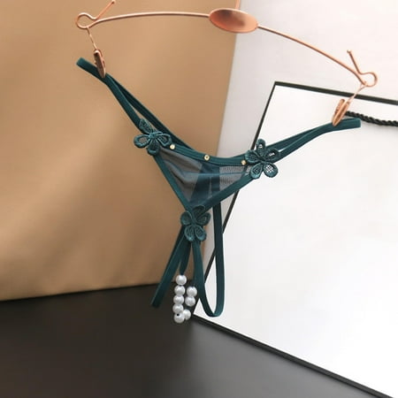 MITCOWBOY Push Up Bra  Women Sexy Lace Briefs Hollow Out Panties Crochet Lace Up Panty Thongs G String Lingerie Underwear  Sports Bra  Strapless Bra  Army Green (clearance)