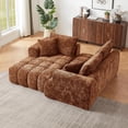 thumbnail image 3 of 108 Inch Oversized Cloud Modular Sectional Sofa with Left Facing Chaise, L Shaped Floor Lounge Couch, Comfy Tufted Chenille Boneless Sofa with Deep Seat,No Assembly Required for Living Room Office, 3 of 9