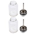 thumbnail image 4 of EeaseCA 2pcs Empty Glass Bottles Alcohol Dispenser Bottles Pressing Type Alcohol Bottles, 4 of 8