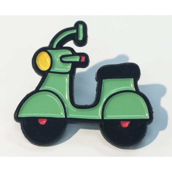 Retro Mint Italian Scooter City Lifestyle Enamel Lapel Pin