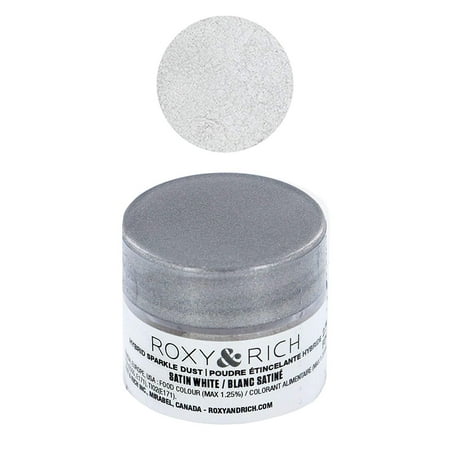 Edible Hybrid Sparkle Dust, Satin White, 2.5 Grams by Roxy & Rich