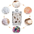 thumbnail image 6 of Yayeee 2 Pack Qtip Holder Bathroom Cotton Swab Canister with Lid Clear Dispenser Set, Light Gray Bears, 6 of 6