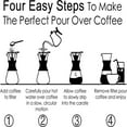 thumbnail image 2 of Pour Over Coffee Maker Set with Reusable Stainless Steel Drip Filter Elegant Coffee Dripper Pot Glass Carafe & Permanent Stainless Steel Filter, 2 of 7