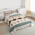 thumbnail image 4 of Homewish Rustic Cowgirl Cowboy Bedding Comforter Set, Vintage Wheat Western Aztec Twin Comforter Sets, Farmhouse Horse Shoes Reversible Bedding Set, Ultra Soft Bedroom Decor, 2 Pieces, 4 of 9