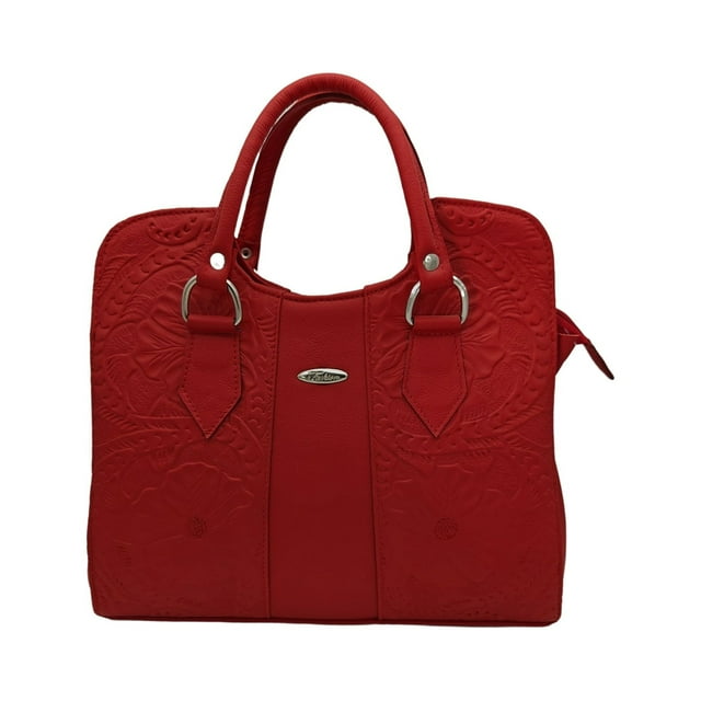Bolso de Mano FANA BOLSOS en Piel Vacuno Cincelada Thaliss Rojo