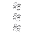 thumbnail image 3 of Minnieouse 6 piezas de acero inoxidable resistente al desgaste antiestrés anillos de ansiedad resistente a la corrupción forma de fase Type1 NO1, 3 of 6