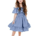 thumbnail image 3 of XQYLOS Robe de Fête pour Filles Préadolescentes Épaules Dénudées Formelle Mariage à Volants Princesse Robe de Bal Retour à la Maison Soirée, 3 of 8