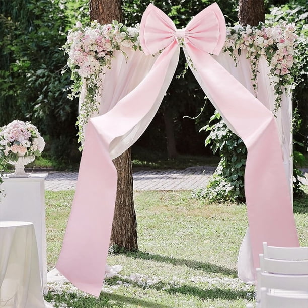 Lazo Decorativo para Fiesta Navideña | Lazo Grande de Tela de 190 Cm En Negro, Azul, Rosa, Blanco y Rojo | Diseño 3D Duradero para Pared, Árbol, Marco de Puerta | Decoración Festiva para Casa, Centro
